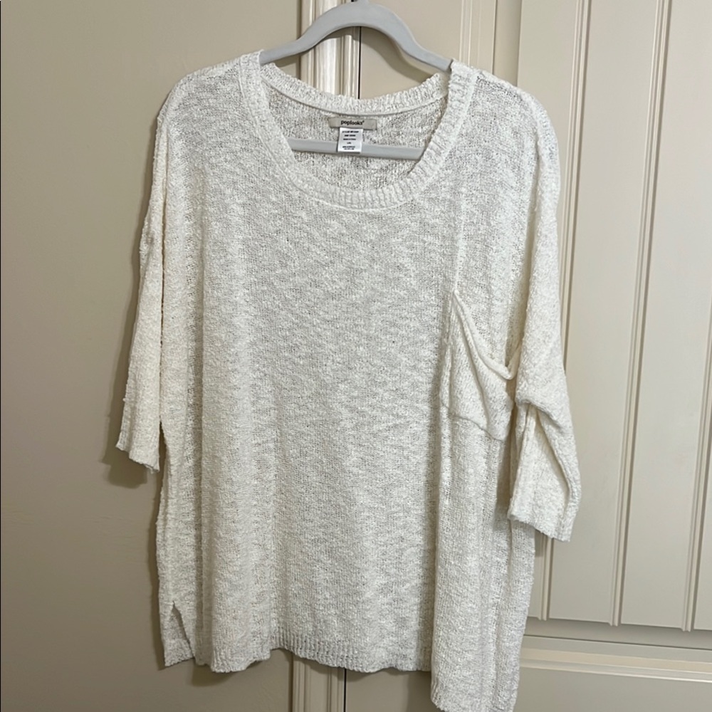 Cozy White Knit Sweater